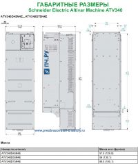 Габаритные размеры Schneider Electric Altivar Machine ATV340