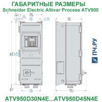 Габаритные размеры Schneider Electric Altivar Process ATV 900
