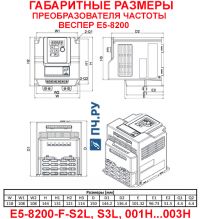 Габаритные размеры Веспер Е5-8200