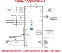 Схема подключения преобразователя частоты Веспер Е5-8200