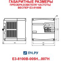 Габариты преобразователя частоты Веспер Е3-8100В