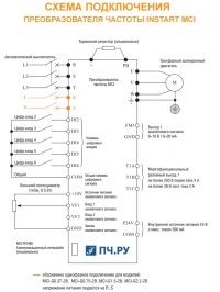 Схема подключения преобразователя частоты INSTART MCI