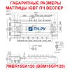 Габаритные размеры матрицы IGBT преобразователя частоты Веспер