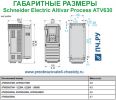 Габаритные размеры  Schneider Electric Altivar Process ATV 630
