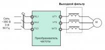 Схема подлючения выходного фильтра dU/dt